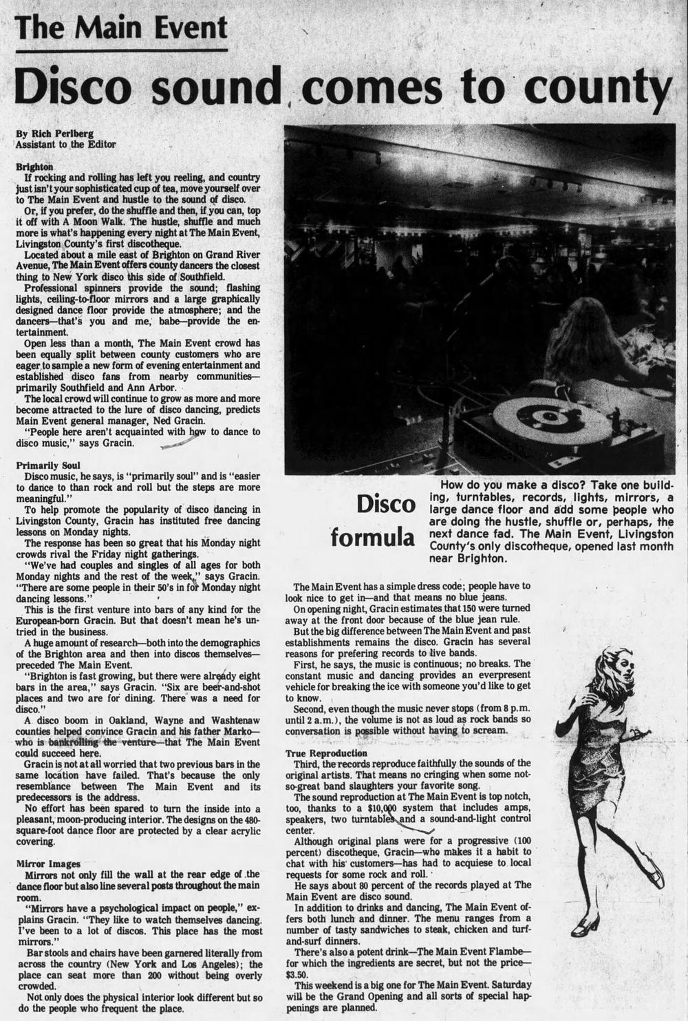 Main Event - Sept 8 1976 Article (newer photo)